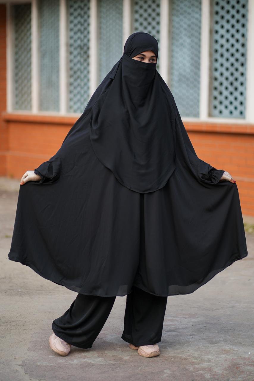 Dubai Cherry Plazo Khimar Set - SP3 - Image 5