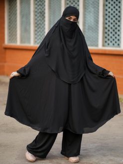 Alternative view of Dubai Cherry Plazo Khimar Set - SP3