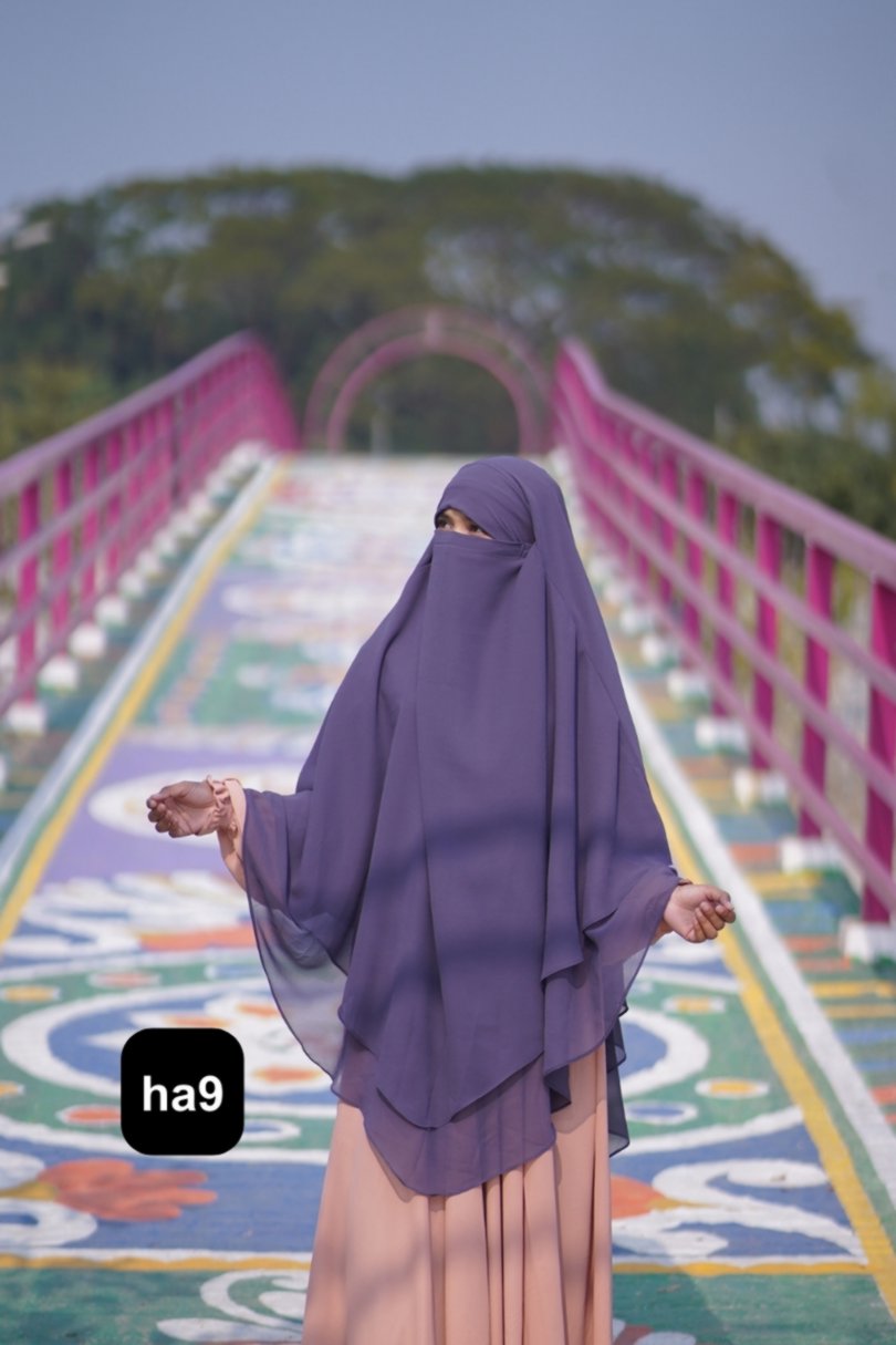 Premium 4-Layer Ready Hijab ha9 - Image 3
