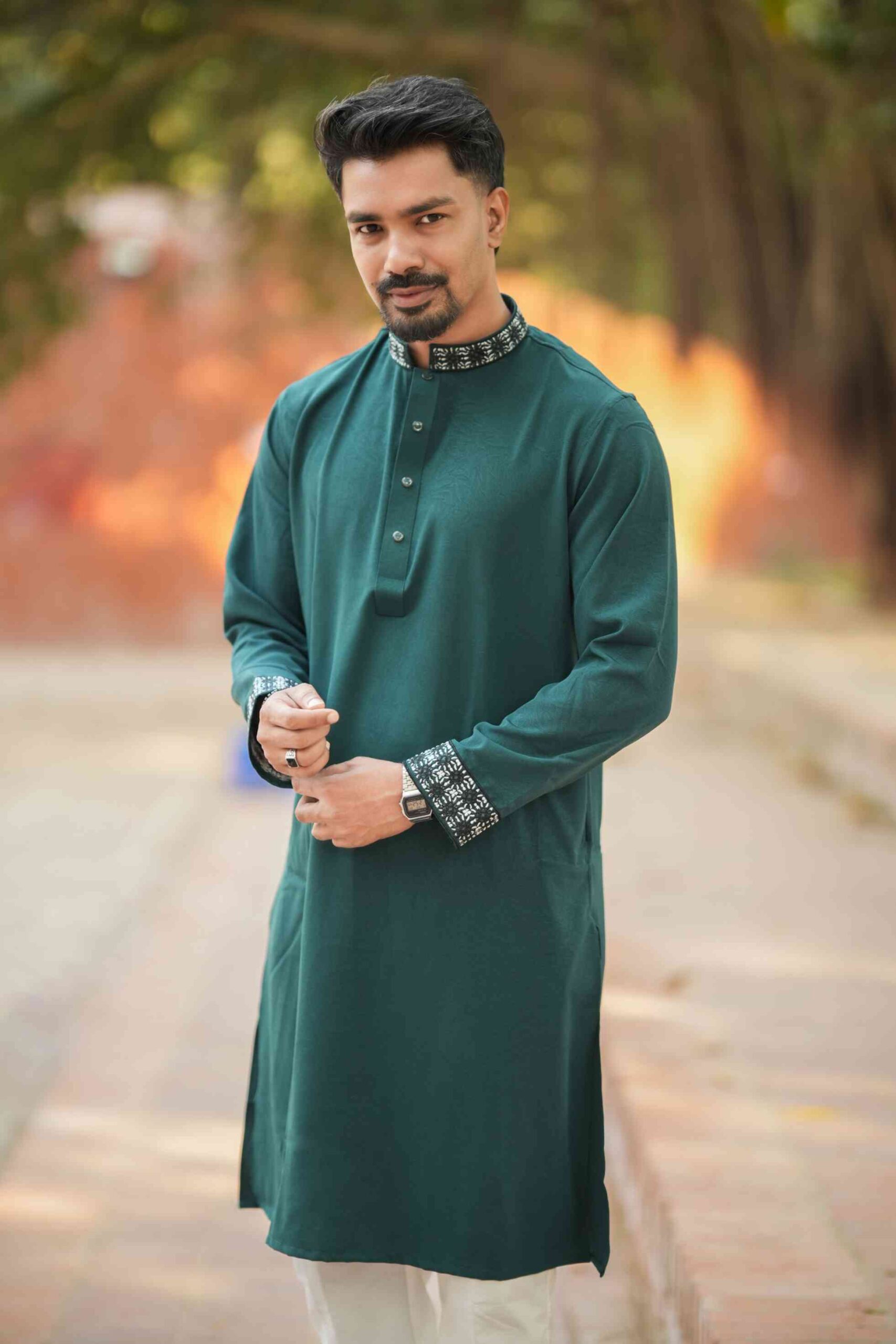 Premium Panjabi - Sea Green - Image 3