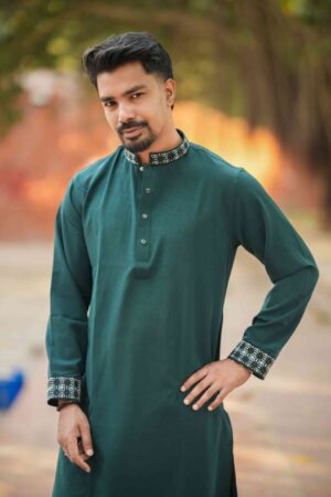 Alternative view of Premium Panjabi - Sea Green