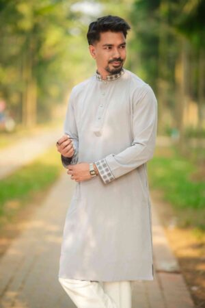 Premium Panjabi -Ash