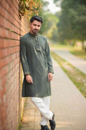 Premium Panjabi -Olive