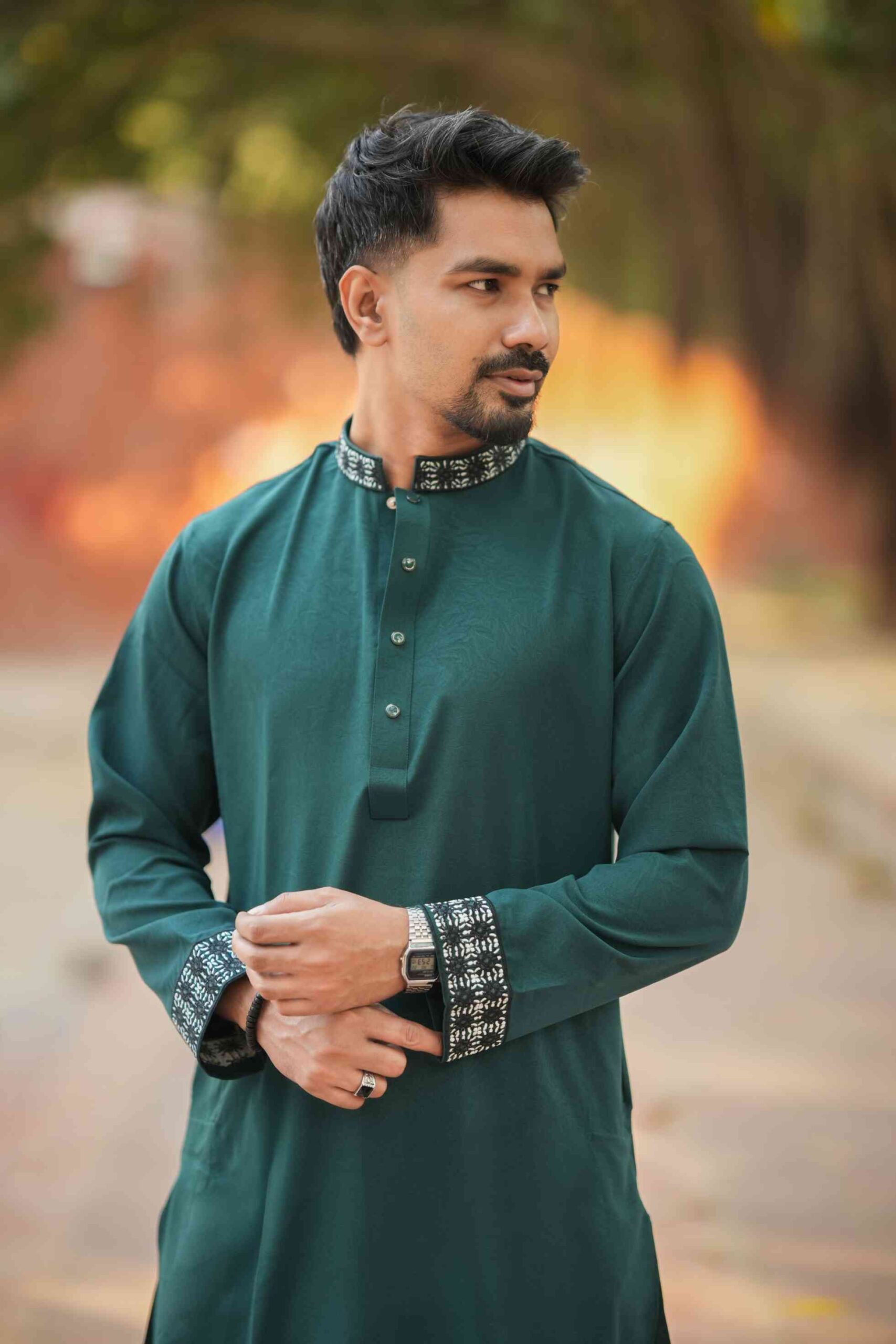 Premium Panjabi - Sea Green - Image 4