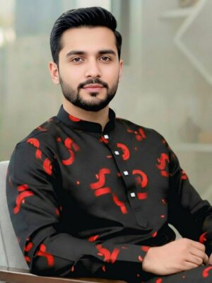 Premium Soft Zafran Panjabi - black1.3